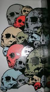 Multi Color Skull Art Domino Art Art