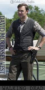The Walking Dead David Morrissey Governor Quilted Leather Vest Celebrities Leather Jacket Stylish Leather Jacket Celebrity Jackets