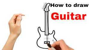 Begin by drawing a small circle and a large oval, allowing the shapes to overlap. How To Draw Electric Guitar Youtube
