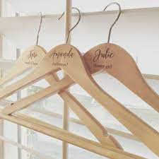 Personalized Bridesmaid Dress Hangers Are A Perfect Way To Display Party Dresses On Your Special Day The Custom Wedding Dress Hanger Etsy Wedding Bride Hanger