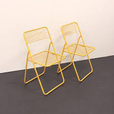Vintage Post Modern Niels Gammelgaard Ted Folding Chairs For Ikea Yellow Enamelled Mesh Wire P Upholstery Fabric For Chairs Chair Comfy Living Room Furniture