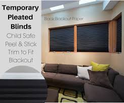 Rated 4.5 out of 5 stars. Black Blackout Pleated Temporary Blinds Quick Easy Fit Blind Multi Buy Savings Ebay