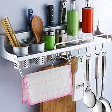 g4rce new multi function double microwave oven stand shelf side organizer storage unit rack with hanging ho ustensile cuisine placard cuisine rangement cuisine