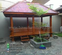Gazebo Kayu Jati Model Minimalis Karya Jepara Murah Bawu Furniture