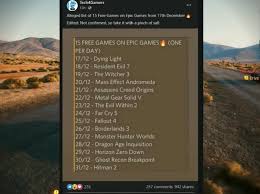 However, it is stated that the offerings of the 15 free games read also: Epic Games Birthday Games December 2020 List 15 Free Birthdays And How To Get Them Every Day