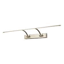 Insert the acrylic panel into the base; Extra Long Led Picture Light In Satin Nickel Finish Adjustable Arms