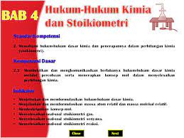 Kimia analitik merupakan cabang dari ilmu kimia yang mempelajari teori dan praktek dari metodemetode yang digunakan untuk mengetahui komposisi suatu materi yang meliputi identifikasi suatu zat, elusidasi struktur dan analisis kuatitatif komposisinya. Bab 4 Hukum Hukum Kimia Dan Stoikiometri Standar Kompetensi Ppt Download