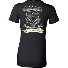 Never underestimate a woman who prays the Rosary T-shirt – Vietees Shop  Online