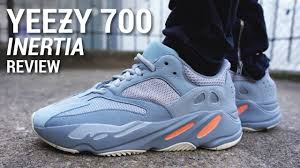 The adidas yeezy boost 700 sun is primarily composed of a bright yellow mesh, leather, and suede upper with back and teal overlays located over the forefoot. Adidas Yeezy Boost 700 Inertia Review On Feet Youtube