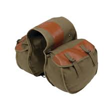 Stansport Bike Cotton Canvas Saddle Bag Olive Green Bike Saddle Bags Motorcycle Saddlebags Pannier Bag