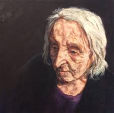 Old Lady with Alzheimer's Disease'