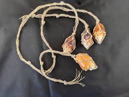 Set of Five Hanging Conch Sea Shells Coastal Wall Decor