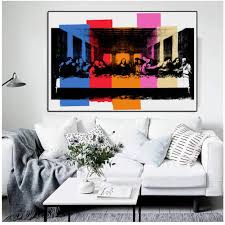 Maybe you would like to learn more about one of these? Print On Canvas Poster Andy Warhol The Last Supper Painting Printed On Canvas Abstract Art Wall Pictures For Living Room Home Decor 50x70cm No Frame Buy Online In Antigua And Barbuda At Antigua Desertcart Com