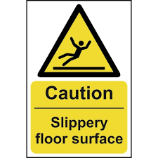 Danger Slippery Surface Sign Adhesive Labels Slippery Floor Slippery