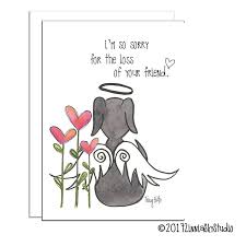 Plant a tree or flowers in your dog's favorite spot; Dog Sympathy Pet Sympathy Card Zinnia Sky Studio