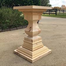 With a router and a little ingenuity you can make we stained our table with american walnut wood stain from varathane and finished it off by. Diy Wood Pedestal Table Base Build Plans Abbotts At Home