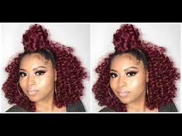 Braidless Crochet Hairstyle No Cornrows Half Up Half Down Tutorial Jamaican Bounce Youtube Braidless Crochet Crochet Hair Styles Half Braided Hairstyles