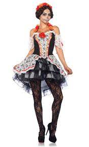 Skull mask day of the dead halloween mardi gras cosplay costume flowers new. Kostume Womens Day Of The Dead Skeleton Halloween Fancy Dress Costume Ladies Outfit Kleidung Accessoires