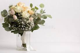 Save 20% with code 20madebyyou. Bridal Wedding Bouquet Of Cream Roses On White Background Stock Image Image Of Arrangement Design 158507921