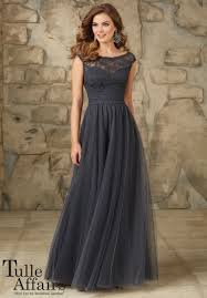 Bridesmaids Dresses Tulle Affairs Lace And Tulle Zipper Back Shown In Charcoal Available In All Tulle Colors Vestidos Vestidos Estilosos Moda Vestidos