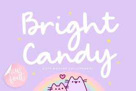 Every font is free to download! Bright Candy Cute Modern Calligraphy Font 807134 Calligraphy Font Bundles
