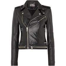 Calvin Klein Moza Biker Jacket In Soft Leather 325 Liked On Polyvore Featuring Outerwear Leather Jackets Women Real Leather Jacket Leather Jackets Online