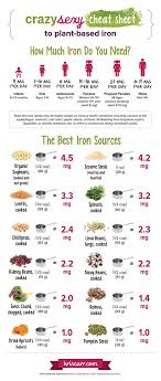 plant based iron rich foods top 12 sources infographic