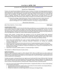 a resume template for a senior level it