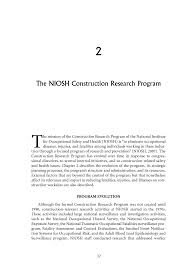 Ihs markit is your source for niosh standards and publications. 2 The Niosh Construction Research Program Construction Research At Niosh Reviews Of Research Programs Of The National Institute For Occupational Safety And Health The National Academies Press