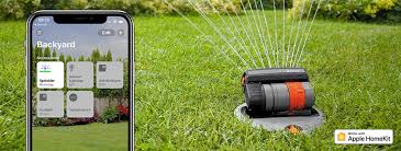 Growgreen garden sprinkler 360 degree rotating lawn sprinkler. Smart System Partners Gardena