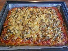 Gehacktespizza Mit Quark Olteig Rezept Pizza Mit Hackfleisch Hackfleischpizza Quark Ol Teig Pizza