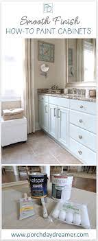 How To Paint Cabinets And Get A Smooth Finish Cabinets Finish Howto Lowespaintcolor P Painting Cabinets Painting Bathroom Cabinets Bathroom Cabinets Diy