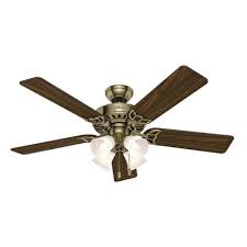 One of the most energy efficient ceiling fans you can get is a dc motor ceiling fan. 52 Led Studio Ceiling Fan Includes Energy Efficient Light Bulb Brass Hunter Target