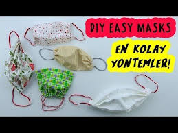 Sip Sak Maskeler Pratik Maske Fikirleri En Kolay Maske Yapimi Pecete Maske Diy Easy Mask Youtube Maskeler Dikis Dikis Teknikleri