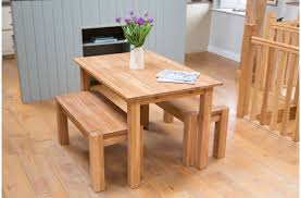 Small Kitchen Table And Bench Set From Topfurniture Co Uk Space Saving Dining Room Solid Oak Table Oak Dining Furniture