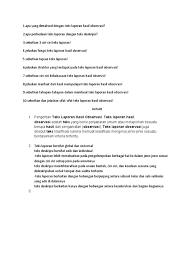 Siapa laporan hasil observasi dan analisis secara sistematis? B Indo 15 November Pdf