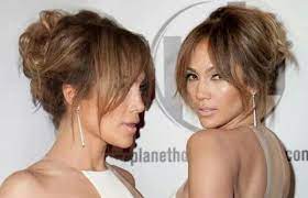 Bridal Bangs Curtain Bangs With Wedding Updos Loose Wavy Hair Jennifer Lopez Hair Jennifer Lopez Hair Color Hairstyles With Bangs