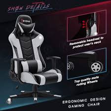 Devoko patio folding chair deck sling back chair camping garden pool beach using chairs space saving set of 2 (beige) $ 45.99. Devoko Ergonomic Gaming Chair Racing Style Adjustable Height High Back Pc Computer Chair With Headrest And Lumbar Support Executive Office Chair Grey Home Office Chairs Evertribehq Home Kitchen