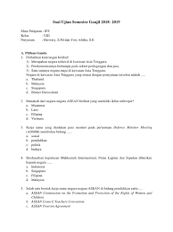 Soal Ips Smp Semester Ganjil