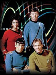 Kirk and the crew of the u.s.s. Leinwand Poster Bilder Star Trek Kirk Spock Uhura Bones Wanddekorationen Europosters