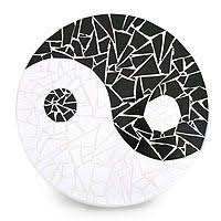 Mosaic Lazy Susan Yin And Yang Azulejos De Mosaico Mosaicos Proyectos De Mosaico