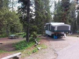 A less heavily developed campground with sites in the spruce and fir forest. Lizard Creek Campground Grand Teton National Park