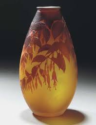 A Cameo Glass Vase Galle Unique Flower Vases Glass Art Glass Sculpture