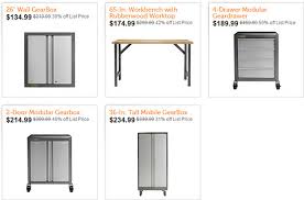 Deal Of The Day Gladiator Garage Storage Cabinets And A Workbench