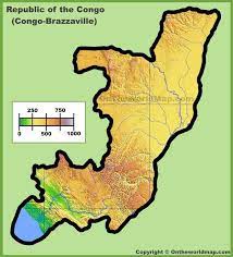 Republic Of The Congo Physical Map Physical Map Republic Of The Congo Map