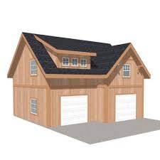 Barn Pros 2 Car 30 Ft X 28 Ft Engineered Garage With Loft Installation Not Included Thd Bp2carg The Home D Garage Loft Garage Apartments Wood Garage Kits