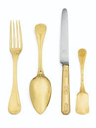 Partie De Menagere En Vermeil Au Chiffre Du Grand Duc Michael Pavlovitch Par Francois Dominique Naudin Paris 1819 1838 Lot Grand Duc Dominique Duchesse