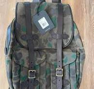 New Filson Large Rugged Twill Rucksack Backpack Waxed Cotton Shrub Camo  Canvas