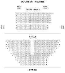 duchess theatre seating plan chart london uk