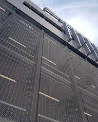 Facade Cladding With Architectural Wire Mesh Parking Garage Obilicev Venac Belgrade Serbia Facade Cladding Architecture Building Facade